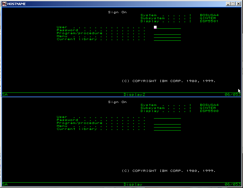TBT Terminal Split Screen Example
